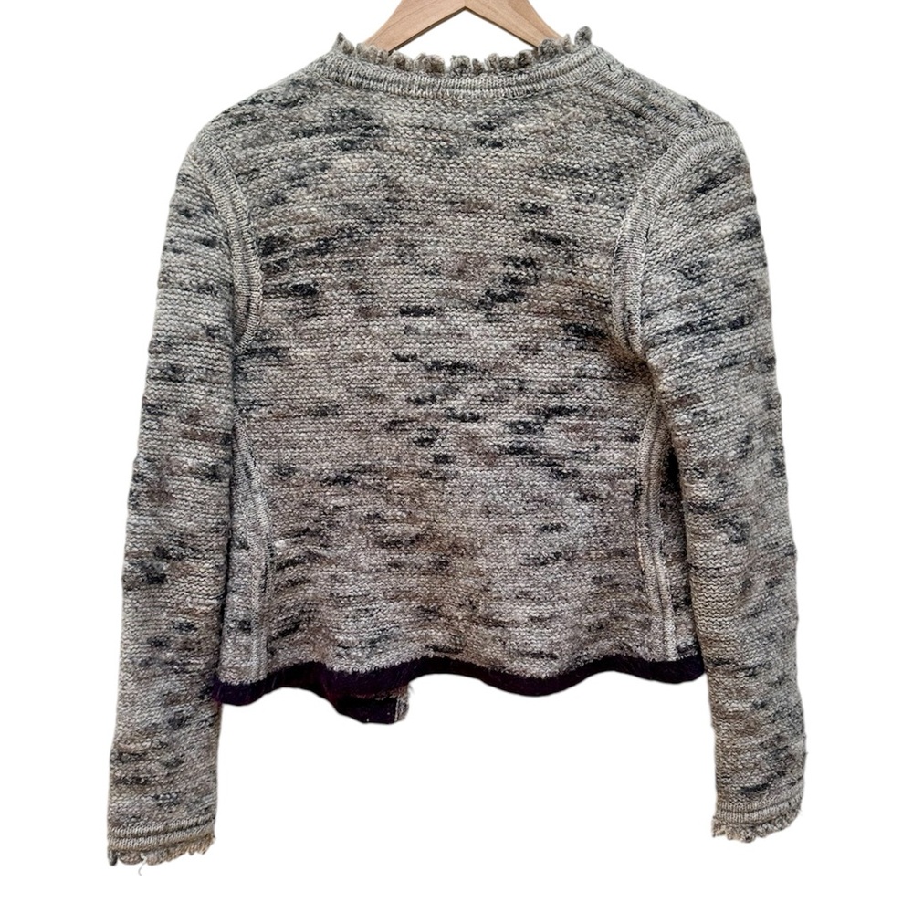Vintage Chanel 1999 Fall Runway Grey Wool Fringe Sweater - FR 40 - Picture 11 of 16